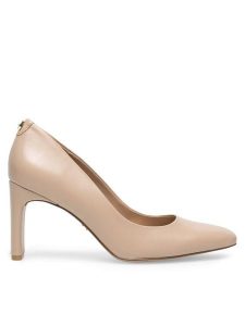 Nine West Czółenka 905901 Beżowy. Brązowe czółenka Nine West, bez wzorów, z syntetyku, bez obcasa, bez zapięcia. Za 131,99 zł.