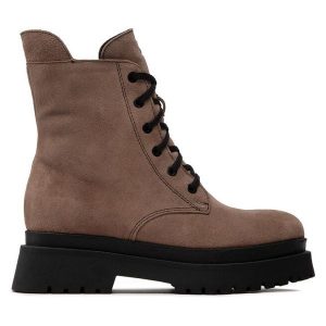 Trapery Simple. Brązowe buty zimowe Simple, bez obcasa, bez zapięcia. Za 569,00 zł.