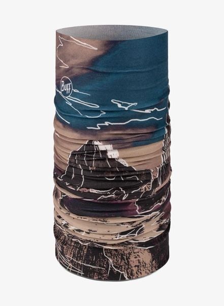 Chusta wielofunkcyjna Buff Coolnet UV Insect Shield - teroy multi. Brązowe apaszki i chusty Buff, bez wzorów, z elastanu. Za 109,99 zł.