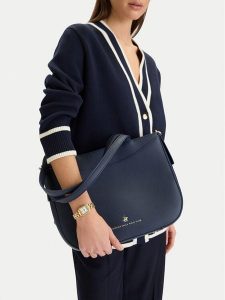 Beverly Hills Polo Club Torebka CWB-BHPC-C-005-07 Granatowy. Niebieskie torebki klasyczne Beverly Hills Polo Club, bez wzorów, z materiału, bez dodatków. Za 219,99 zł.