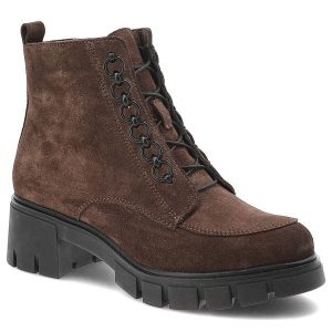 Brązowe Botki Armodo Eleganckie Buty Damskie. Brązowe botki Armodo, bez wzorów, bez obcasa, bez zapięcia. Za 529,00 zł.