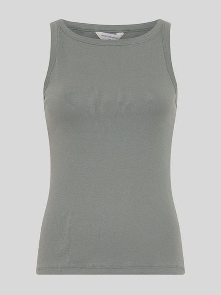 MOSS COPENHAGEN Top "Gubbe" w kolorze zielonym rozmiar: S/M. Zielone topy Moss Copenhagen, m, bez wzorów, bez kołnierzyka, bez ramiączek. Za 102,42 zł.