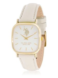 U.S. Polo Assn. Zegarek kwarcowy w kolorze złoto-kremowym rozmiar: onesize. Brązowe, analogowe zegarki U.S. Polo Assn. Za 217,99 zł.