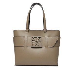 Torebka Armani Exchange. Brązowe torebki klasyczne Armani Exchange, bez wzorów, bez dodatków. Za 629,99 zł.