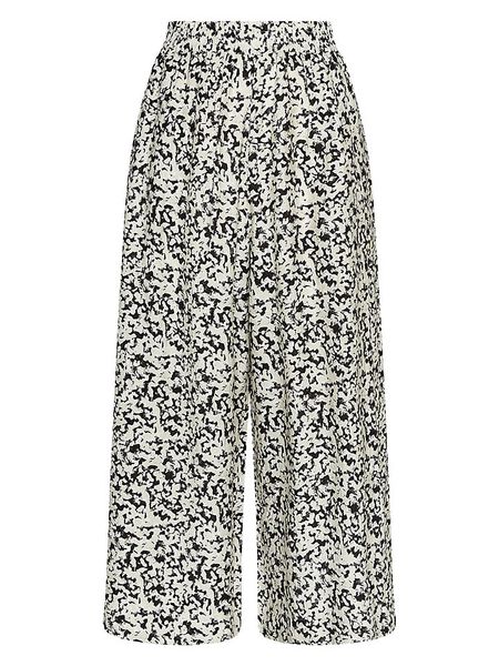 MOSS COPENHAGEN Spodnie "Jusia" w kolorze kremowo-czarnym rozmiar: XL. Brązowe spodnie z wysokim stanem Moss Copenhagen, bez wzorów, z materiału, z podwyższonym stanem. Za 135,81 zł.