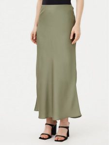 Vila Spódnica midi Elliette 14084182 Zielony Regular Fit. Zielone spódnice Vila, bez wzorów, z syntetyku, midi. Za 89,99 zł.