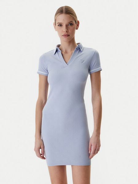 Guess Sukienka codzienna V6RK02 Z4692 Niebieski Regular Fit. Niebieskie kombinezony Guess, na co dzień, l, z aplikacjami, z syntetyku, bez kołnierzyka, bez ramiączek, proste. Za 198,99 zł.
