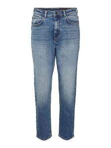 Noisy may Dżinsy "Moni" - Regular fit - w kolorze niebieskim rozmiar: W32/L32. Niebieskie jeansy Noisy may, z aplikacjami, ze skóry, z podwyższonym stanem. Za 149,45 zł.