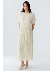 Oui Spódnica plisowana w kolorze kremowym rozmiar: 44. Brązowe spódnice Oui, bez wzorów, maxi. Za 295,99 zł.