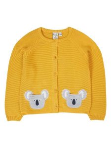 Frugi Kardigan w kolorze musztardowym rozmiar: 92/98. Żółte kardigany Frugi, z bawełny. Za 118,28 zł.