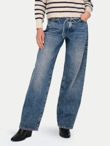 ONLY Jeansy Gianna 15347093 Niebieski Relaxed Fit. Niebieskie jeansy ONLY, bez wzorów, z bawełny. Za 249,99 zł.