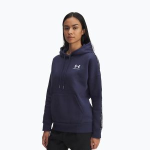 Bluza Under Armour Icon Fleece Taped Hoody. Niebieskie bluzy Under Armour, bez wzorów, bez kaptura. Za 179,99 zł.