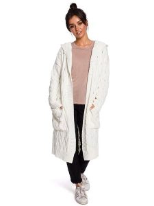 Be Wear Kardigan w kolorze kremowym rozmiar: S/M. Brązowe swetry oversize Be Wear, m, bez wzorów, ze splotem, bez ramiączek. Za 175,67 zł.