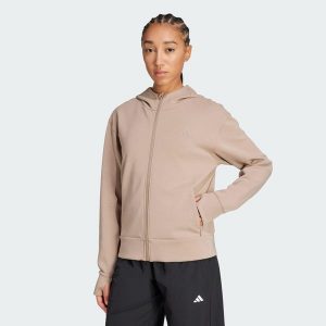 Bluza z kapturem Designed 4 Training Full-Zip. Brązowe bluzy ADIDAS, bez wzorów, z materiału, z kapturem. Za 299,00 zł.