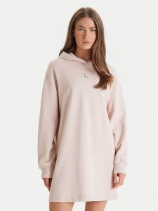 Calvin Klein Jeans Sukienka dzianinowa Monologo LV047D229G Beżowy Regular Fit. Brązowe sukienki Calvin Klein Jeans, xl, bez wzorów, z bawełny, bez kołnierzyka, bez ramiączek. Za 529,99 zł.