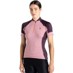 Koszulka rowerowa dla kobiet Dare2B DWT783. Czerwone koszulki sportowe Dare 2b, bez wzorów, bez ramiączek. Za 78,05 zł.