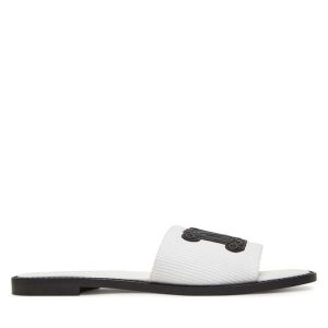 Klapki Max Mara Beachwear. Białe klapki Max Mara Beachwear, bez wzorów, bez obcasa. Za 468,99 zł.