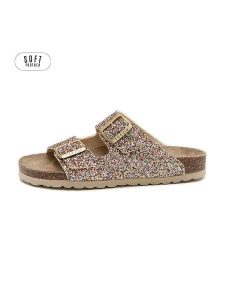 Teegu Klapki w kolorze złotym rozmiar: 36. Żółte klapki teegu, bez wzorów, z otwartym noskiem, bez obcasa. Za 121,99 zł.