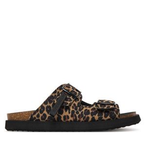 Klapki D.Franklin. Brązowe klapki D.Franklin, bez wzorów, bez obcasa. Za 399,99 zł.