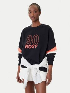Roxy Bluza Essential Energy ERJFT04994 Czarny Regular Fit. Czarne bluzy Roxy, m, bez wzorów, z bawełny, bez kaptura. Za 299,99 zł.