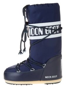 Moon Boot Kozaki zimowe "Icon" w kolorze granatowym rozmiar: 35-38. Niebieskie kozaki Moon Boot, na zimę, bez wzorów, z materiału, bez obcasa, bez zapięcia. Za 371,56 zł.