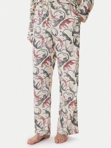 Tommy Hilfiger Spodnie piżamowe UW0UW06244 Écru. Piżamy TOMMY HILFIGER, bez wzorów, z wiskozy, bez ramiączek. Za 249,99 zł.