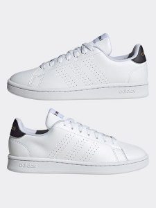 Adidas Sneakersy w kolorze biało-czarnym rozmiar: 38,5. Białe trampki ADIDAS, bez wzorów, z materiału, bez zapięcia. Za 213,69 zł.