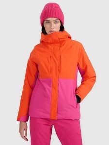 4F Kurtka narciarska w kolorze pomarańczowym rozmiar: M. Pomarańczowe kurtki sportowe 4f, m, bez wzorów, bez kaptura, narciarskie. Za 359,45 zł.