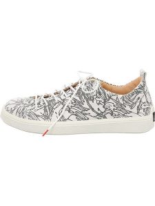 Think! Skórzane sneakersy w kolorze czarno-białym rozmiar: 37,5. Białe trampki Think, bez wzorów, bez zapięcia. Za 297,45 zł.