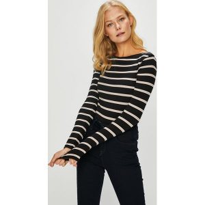 Tally Weijl - Bluzka. Szare bluzki marki TALLY WEIJL, z bawełny, casualowe, z dekoltem w łódkę. W wyprzedaży za 49,90 zł.