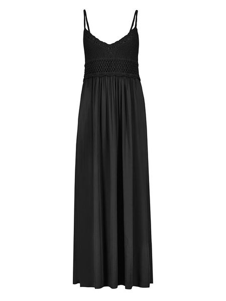 Sublevel Sukienka w kolorze czarnym rozmiar: S/M. Czarne sukienki Sublevel, na co dzień, m, bez wzorów, z koronki, bez kołnierzyka, bez ramiączek, maxi, proste. Za 105,14 zł.