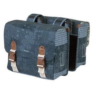 Podwójna sakwa „Boheme-Double. Niebieskie shopper bag BASIL, bez wzorów, z nadrukiem, bez dodatków. Za 373,95 zł.