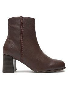 Clarks Botki Keirsta Faye 26180038 Brązowy. Brązowe botki Clarks, bez wzorów, ze skóry, bez obcasa, na słupku, bez zapięcia. Za 419,99 zł.