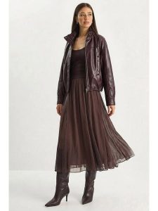 Bianco Lucci Spódnica w kolorze brązowym rozmiar: L. Brązowe spódnice Bianco Lucci, l, bez wzorów, maxi. Za 163,95 zł.