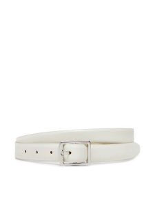 Calvin Klein Pasek Damski Classic Square Buckle Belt 20Mm LV04F7036G Biały. Białe paski Calvin Klein, bez wzorów, ze skóry. Za 149,99 zł.