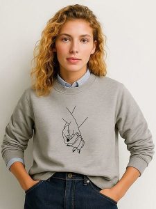 WOOOP Bluza w kolorze szarym rozmiar: XXL. Szare bluzy Wooop, xxl, bez wzorów, z bawełny, bez kaptura. Za 100,99 zł.