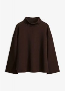 Bluza z dzianiny scuba. Czerwone bluzy bonprix, bez wzorów, z dzianiny, bez kaptura. Za 124,99 zł.