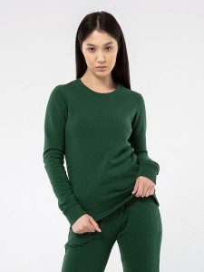 Basiclo Bluza w kolorze zielonym rozmiar: S. Zielone bluzy Basiclo, s, bez wzorów, bez kaptura. Za 70,57 zł.