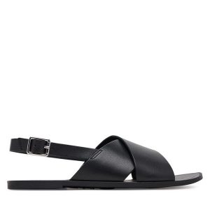 Sandały Vagabond Shoemakers. Czarne sandały Vagabond Shoemakers, bez wzorów, bez obcasa, na płaskiej podeszwie, bez zapięcia. Za 289,99 zł.