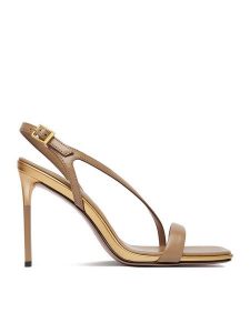 Eva Minge Sandały ROSEMARY-LT1520-2 Beżowy. Brązowe sandały Eva Minge, bez wzorów, ze skóry, bez obcasa, na szpilce, bez zapięcia. Za 429,99 zł.