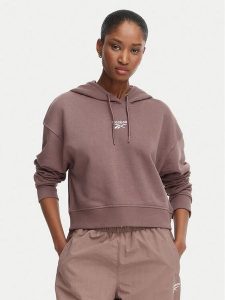 Reebok Bluza Ilona RK25712CCW Brązowy jasny Regular Fit. Brązowe bluzy Reebok, m, bez wzorów, z syntetyku, bez kaptura. Za 199,99 zł.
