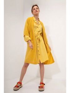 Josephine & Co Kardigan "Monica" w kolorze żółtym rozmiar: L. Żółte kardigany Josephine & Co, z wełny. Za 386,45 zł.