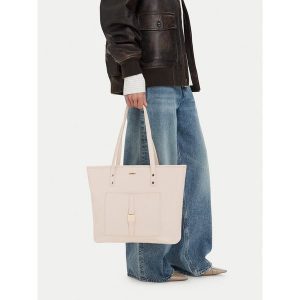 Torebka JENNY. Brązowe shopper bag Jenny, bez wzorów, bez dodatków. Za 139,99 zł.
