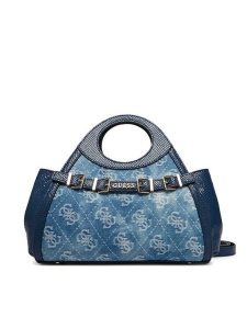 Guess Torebka HWDG99 09050 Niebieski. Niebieskie kuferki Guess, z aplikacjami, z materiału, bez dodatków. Za 659,99 zł.