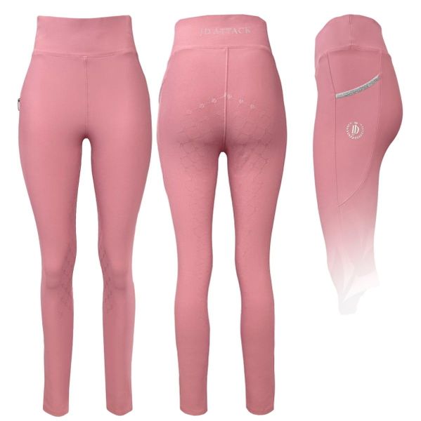 Legginsy jeździeckie z silikonowym lejem JD ATTACK Cathrine. Czerwone legginsy JD ATTACK, bez wzorów, z tkaniny. Za 329,00 zł.