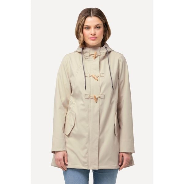 Damskie Kurtka softshell HYPRAR hydrofobowa podszewka z polaru kaptur. Brązowe kurtki Ulla Popken, plus size, bez wzorów, z elastanu, bez kaptura. W wyprzedaży za 287,99 zł.