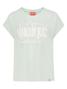 Eight2Nine Koszulka w kolorze jasnozielonym rozmiar: XS. Zielone bluzki Eight2Nine, xs, bez wzorów, z bawełny, bez kołnierzyka, bez ramiączek. Za 43,99 zł.