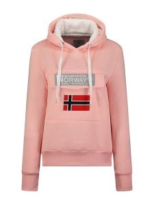 Geographical Norway Bluza "Gadrien" w kolorze jasnoróżowym rozmiar: XXL. Różowe bluzy Geographical Norway, xxl, bez wzorów, z kapturem. Za 113,36 zł.