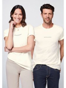 Detto Fatto Koszulka w kolorze kremowym rozmiar: S. Brązowe bluzki Detto Fatto, s, bez wzorów, z bawełny, bez kołnierzyka, bez ramiączek. Za 73,99 zł.