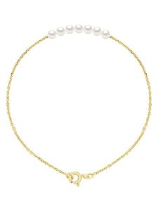 Mitzuko Złota bransoletka z perłami rozmiar: onesize. Białe bransoletki Mitzuko, z perłą, złote. Za 339,99 zł.